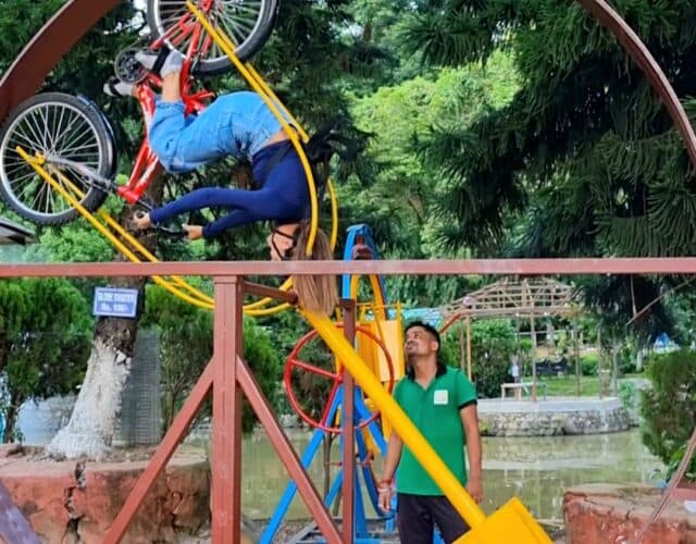 The sky-cycle on its rail