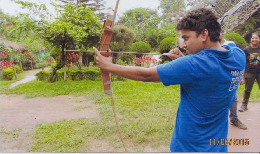 Archery on the lawn