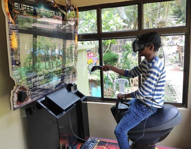 The indoor VR cycling station