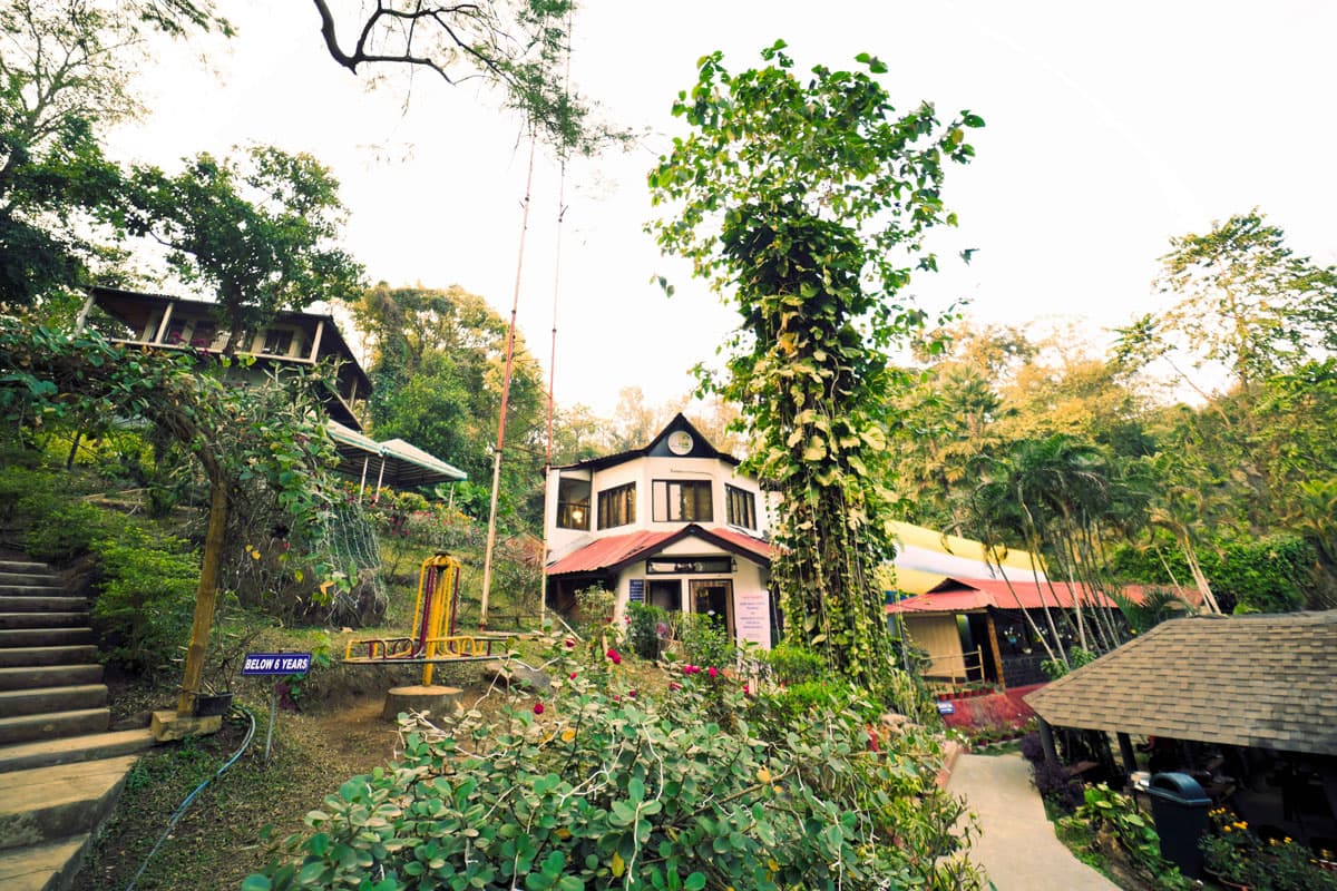 Guests relaxing on the resort grounds