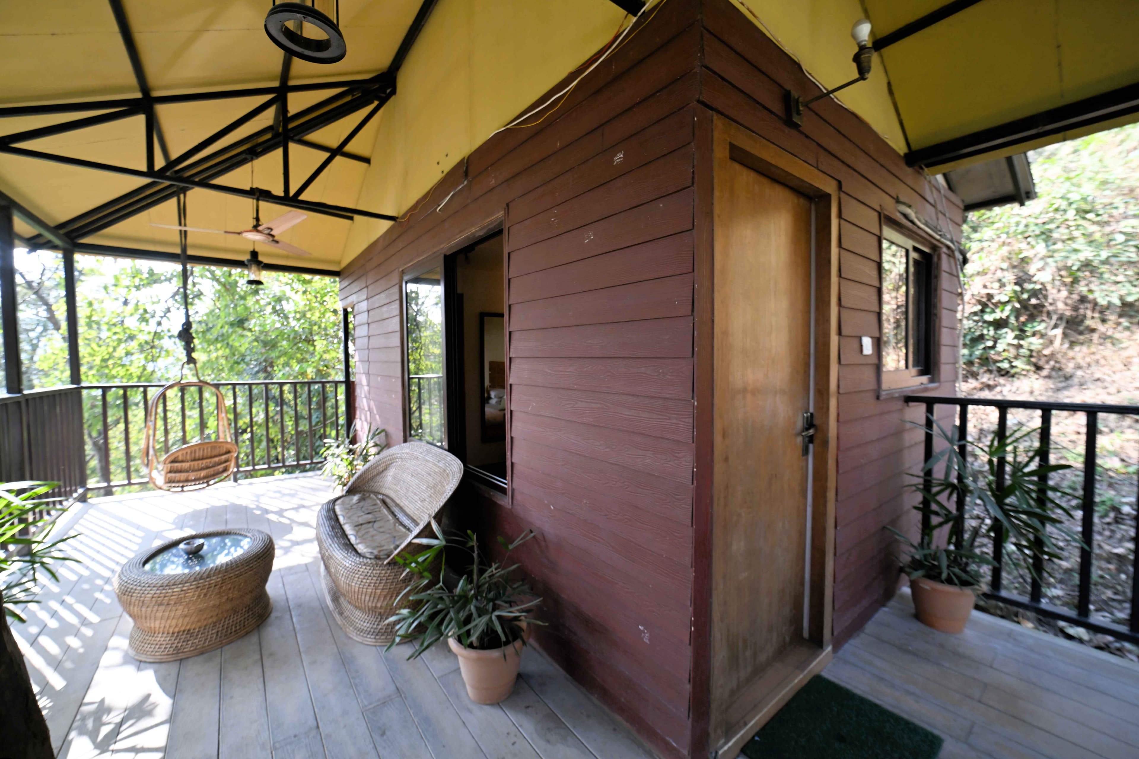 The Tree House balcony in the canopy